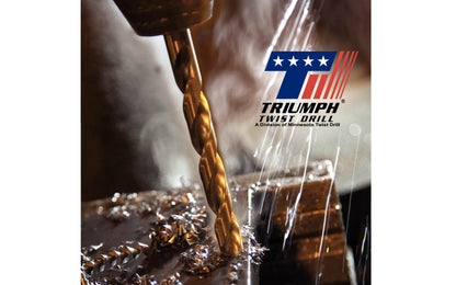 Triumph Cobalt Twist Drill Bit Jobber Length ~ Made in USA