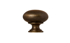 Vintage-style Hardware · Traditional & Classic 1" Diameter Brass Knob with an Antique Brass Finish. Made of high quality brass, this stylish round cabinet knob has a smooth look & feel on a pedestal shaped base. Works great in kitchens, bathrooms, on furniture, cabinets, drawers. Authentic reproduction hardware.