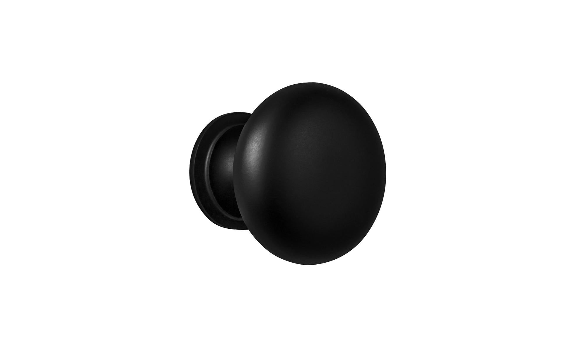 Vintage-style Hardware · Traditional & Classic Brass Knob with a Satin Black Finish. 1" diameter size knob. Made of high quality brass, this stylish round cabinet knob has a smooth look & feel on a pedestal shaped base. Works great in kitchens, bathrooms, on furniture, cabinets, drawers. Authentic reproduction hardware.