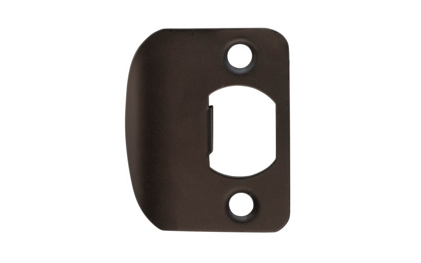 Vintage-style Hardware · Traditional & classic-style ~ For interior doors ~ Classic & traditional oil rubbed bronze full lip door strike made of quality solid brass material. 2-1/4" High x 1-3/4" Wide overall size. Available in five different finishes. Includes two phillips flat-head screws