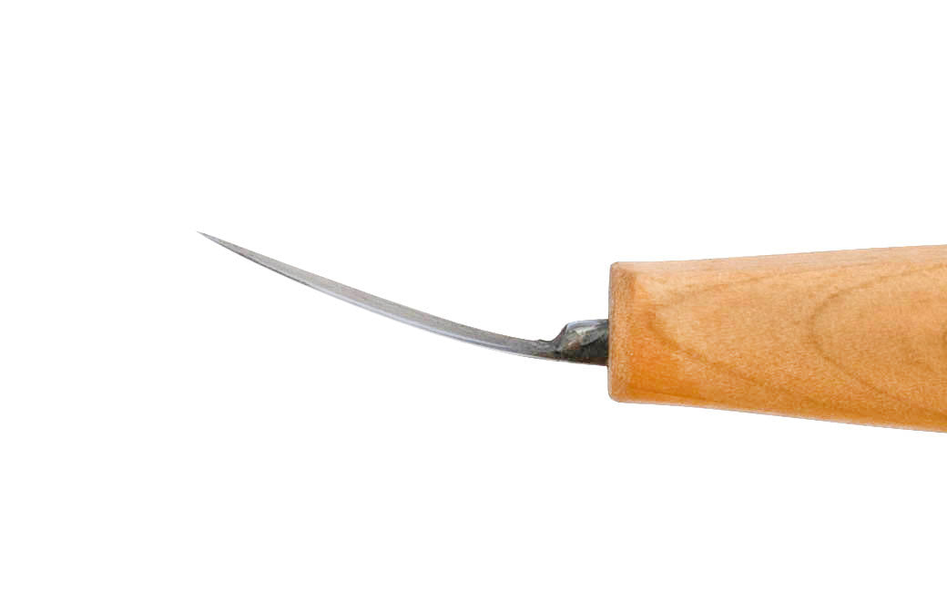Mini Double-Edge Shallow Bent Carving Knife Profile ~ North Bay Forge