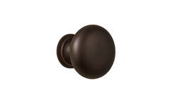 Vintage-style Hardware · Traditional & Classic Brass Knob with an Oil Rubbed Bronze Finish. 1" diameter size knob. Made of high quality brass, this stylish round cabinet knob has a smooth look & feel on a pedestal shaped base. Works great in kitchens, bathrooms, on furniture, cabinets, drawers. Authentic reproduction hardware. 