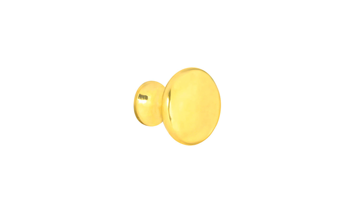 Solid Brass Mini Knob ~ 5/8" Diameter