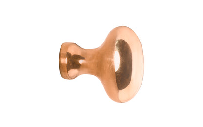 Vintage-style Hardware · Classic & Traditional Solid Brass Cabinet Oval Knob. 1-1/4" length size knob. Quality solid brass core, this stylish knob has a smooth & weighty fee. May be mounted vertically or horizontally. Great for kitchens, bathrooms, on furniture, cabinets, drawers, small doors, cabinet doors. Polished Copper Finish.