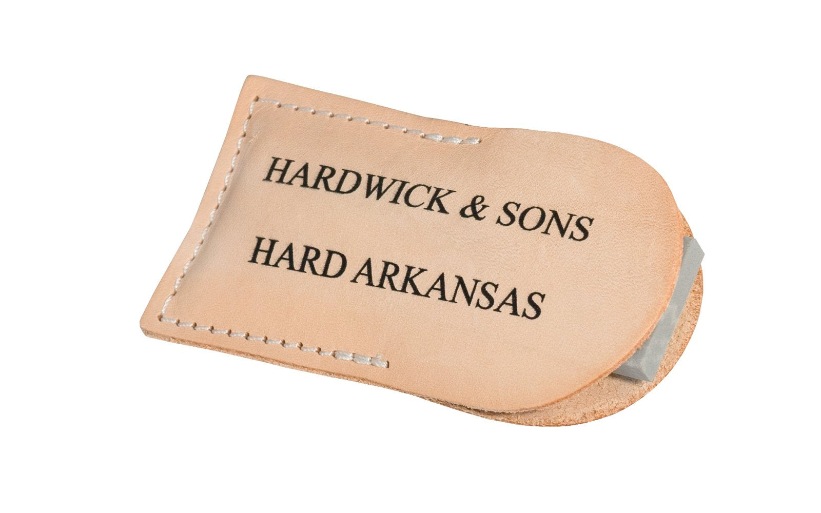 Hard Arkansas Slip Stone with Leather Pouch ~ 3" x 1" - Super-fine stone that is satisfactory for the final edge on woodworking cutting tools & knives - Made in USA - Model No. FAP-13A-L