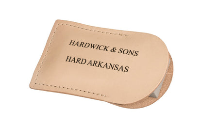 Hard Arkansas Slip Stone with Leather Pouch ~ 4-1/4" x 1-5/8" - Made in USA ~ Super-fine stone that is satisfactory for the final edge on woodworking cutting tools & knives - Model No. FAP-42-L
