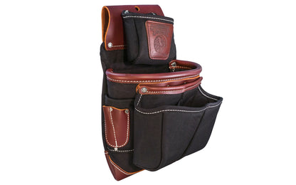 Occidental Leather Fat Lip Tool Bag ~ Model 8581 - Fits a 3" work belt - These bags are 10" deep & feature a full leather boot along with a distinctive leather "FatLip" bag mouth. Leather "FatLip" keeps the bag formed, open, & protected against abrasion. Made of Nylon & genuine Leather - 10 total pockets & tool holders
